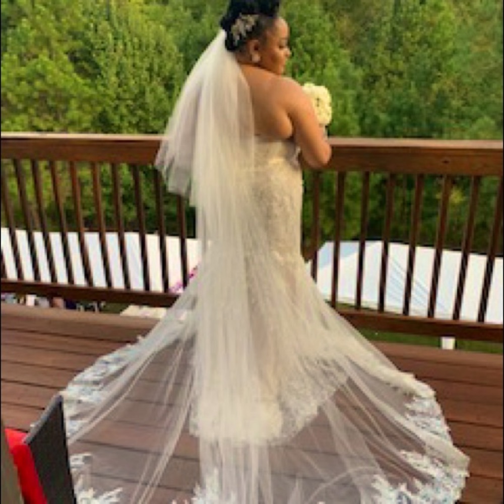 Beautiful plus size trumpet mermaid wedding gown